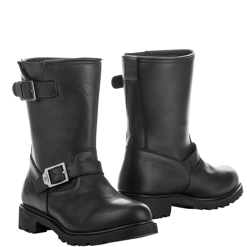 Highway 21 Primary Engineer Short Leather Motorcycle Riding Boots