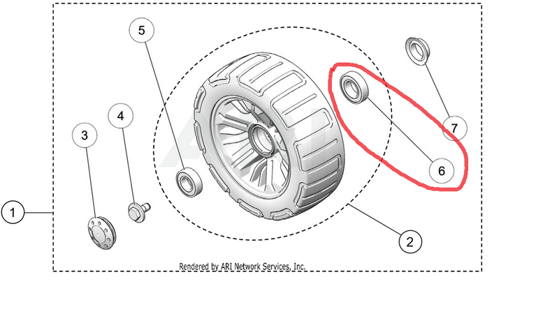Camso Replacement 6005 Wheel Bearing (1090-00-0006)