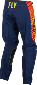 Fly Racing Youth Kinetic Wave Pants (Navy/Yellow/Red, 18)