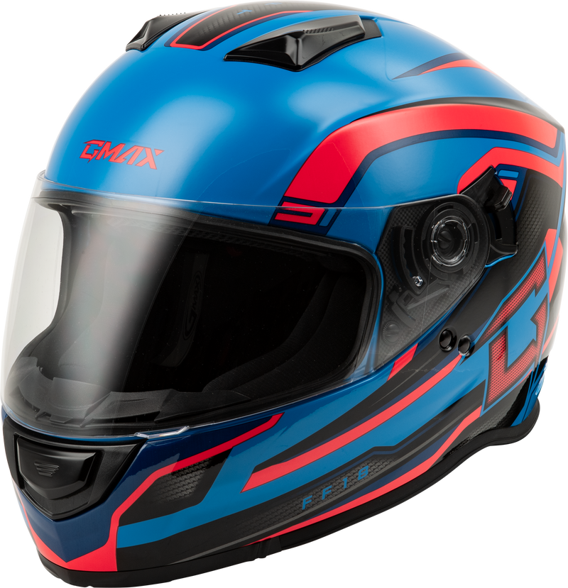 gmax full face motorcycle helmet Gmax Black/Blue/Red FF-18 Drift Helmet