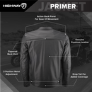 Highway 21 Primer Leather Motorcycle Riding Jacket