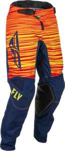 Fly Racing Youth Kinetic Wave Pants (Navy/Yellow/Red, 18)