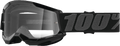 100% Strata 2 Off Road Goggle (Black - Clear Lens, Youth)
