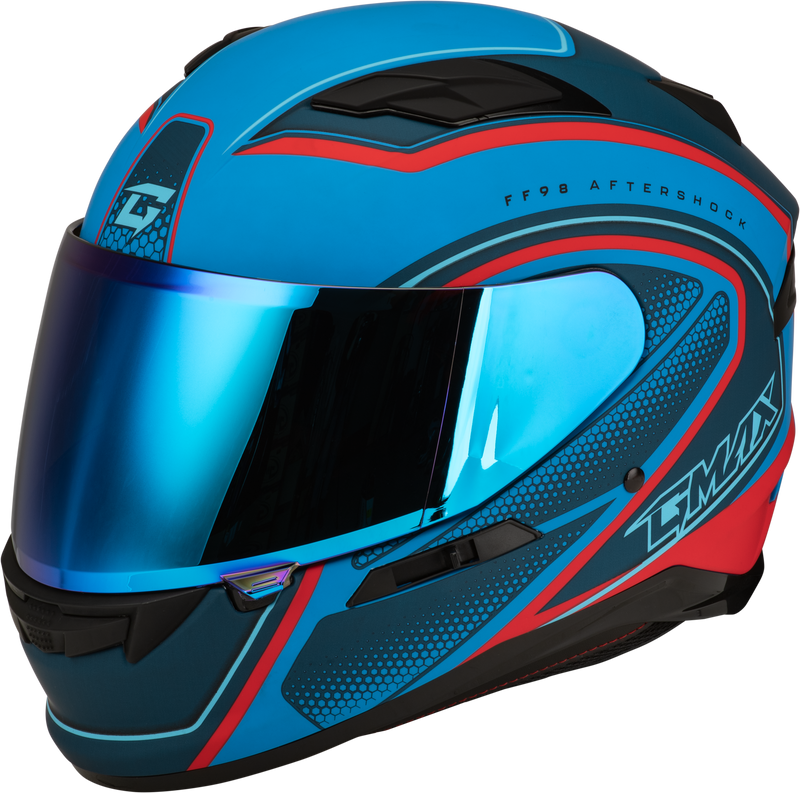 Ff 98 Aftershock Helmet Matte Blue/Red Xs