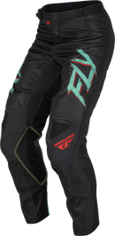 Fly Racing Kinetic S.E. Rave Pants (Black/Mint/Red, 28)