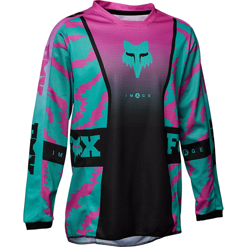 Fox Racing  Youth 180 Nuklr Jersey (Nuklr-Teal, Youth Large)