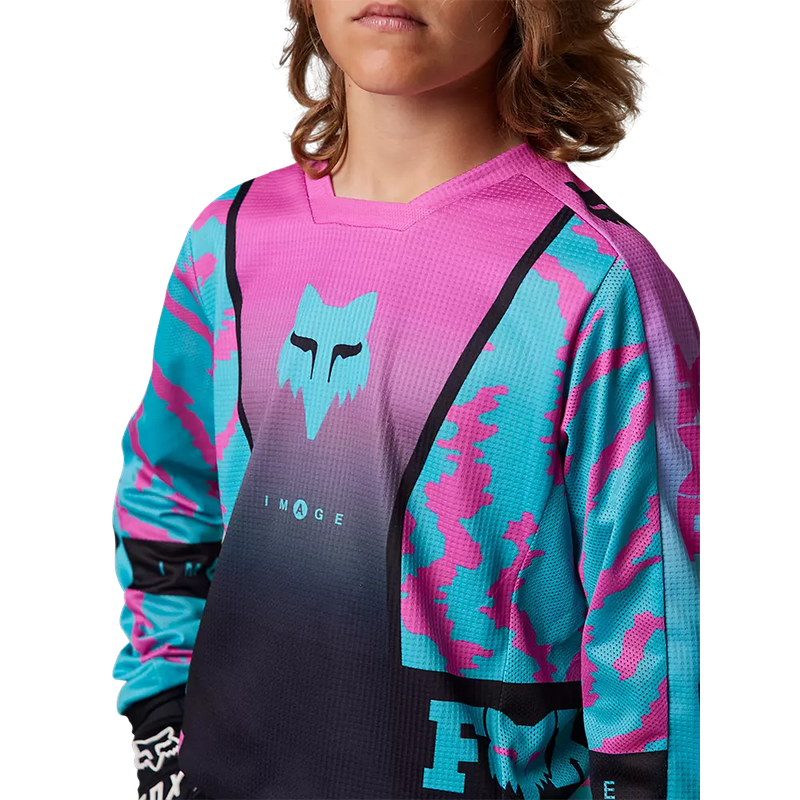 Fox Racing  Youth 180 Nuklr Jersey (Nuklr-Teal, Youth Large)