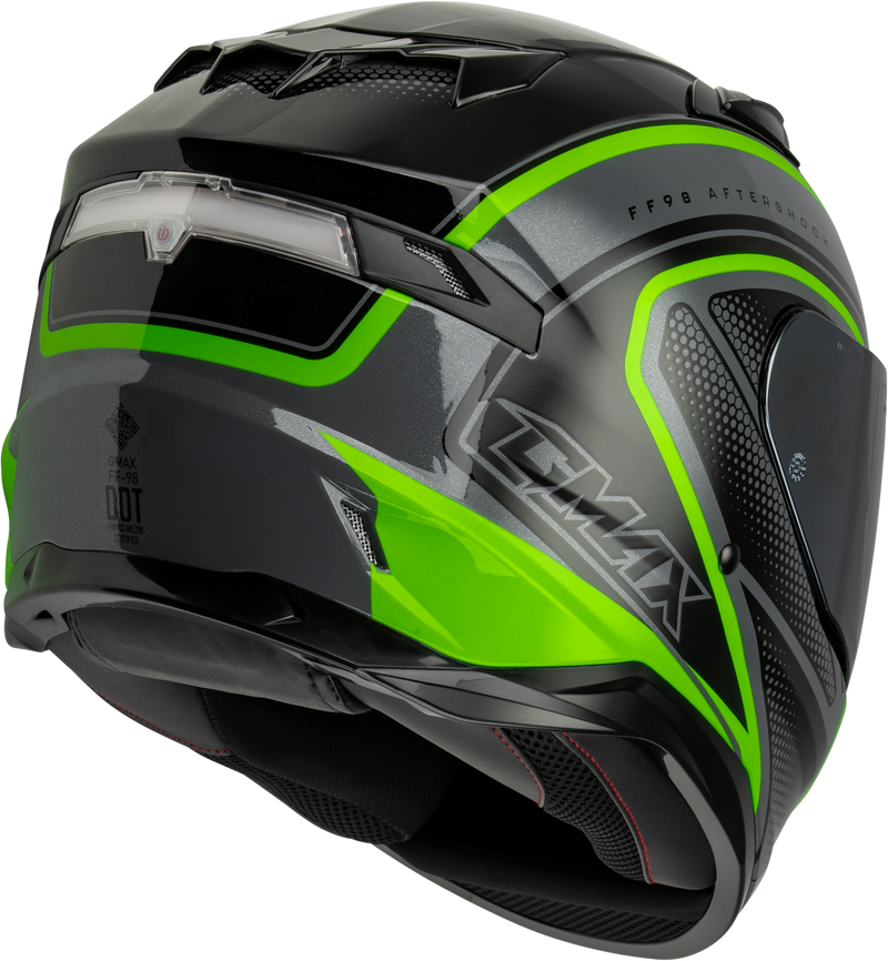 Gmax FF-98 Aftershock Full Face Helmet with Rear LED Light