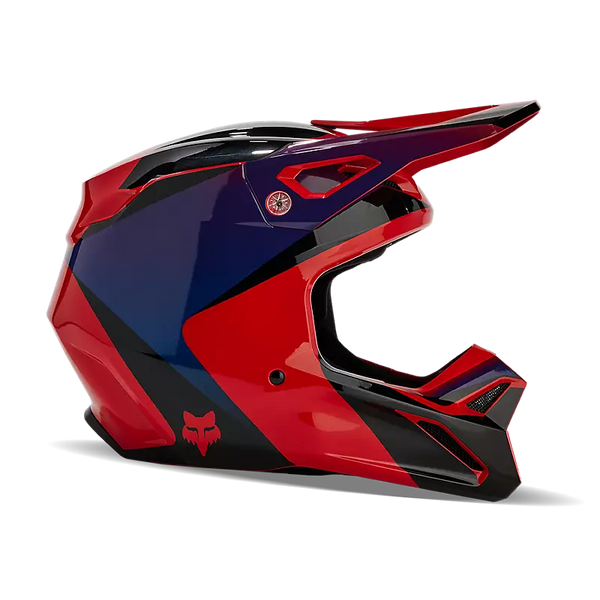 Fox Racing V1 Streak Helmet (Black/Yellow, Medium)