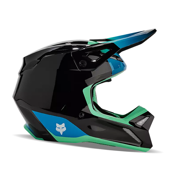 Fox Racing V1 Ballast Helmet (Black/Blue, X-Large)