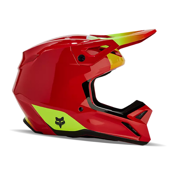 Fox Racing V1 Ballast Youth Helmet (Fluorescent Red, Youth Large)