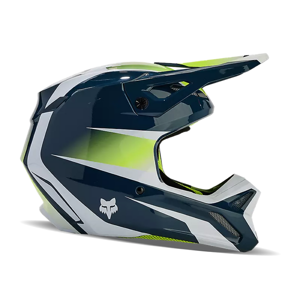 Fox Racing V1 Flora Youth Helmet (Dark Indigo, Youth Large)