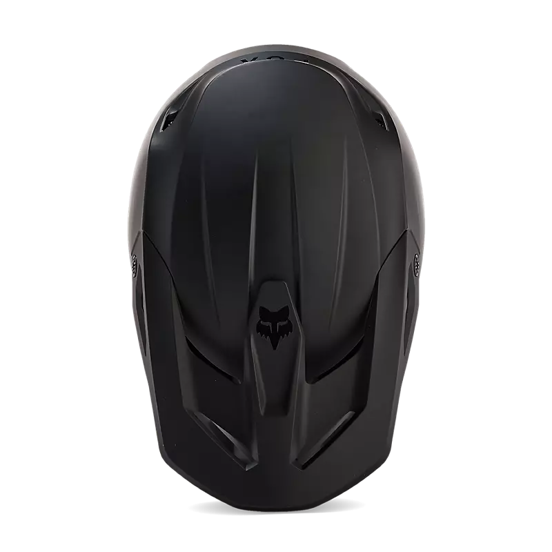 Fox Racing V1 Matte Black Youth Helmet (Matte Black, Youth Large)