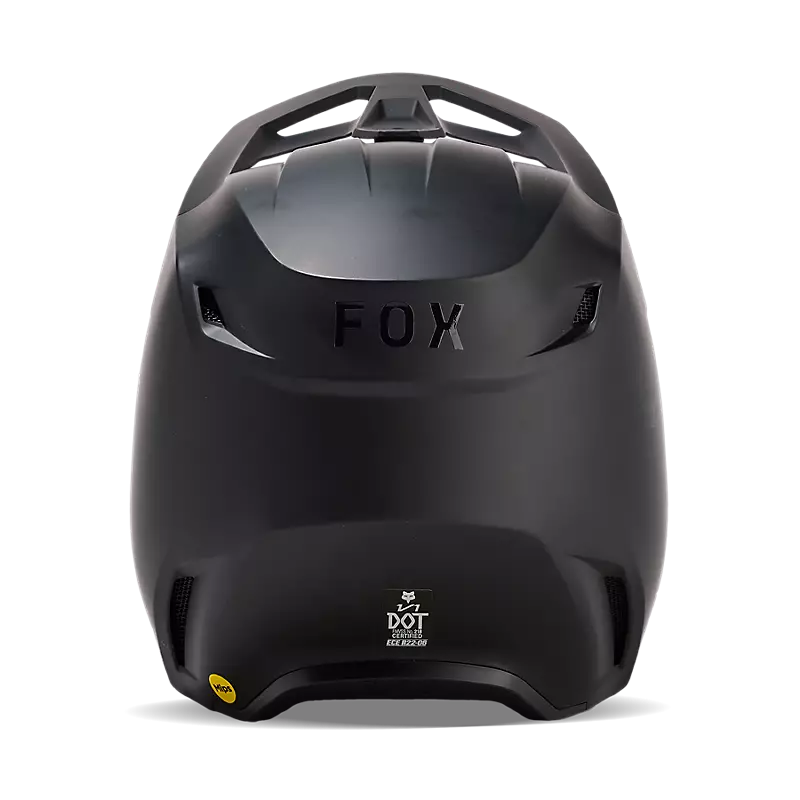 Fox Racing V1 Matte Black Youth Helmet (Matte Black, Youth Large)