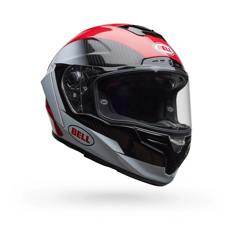 bell carbon race star helmet Bell Race Star DLX Street Helmet – 3K Carbon Race Helmet with Flex Liner & ProTint Shield