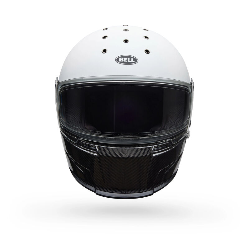 bell eliminator street motorcycle helmet Bell Eliminator Carbon Street Helmet – 6K Carbon Full-Face Helmet with ProVision Shield & Dark Smoke Visor