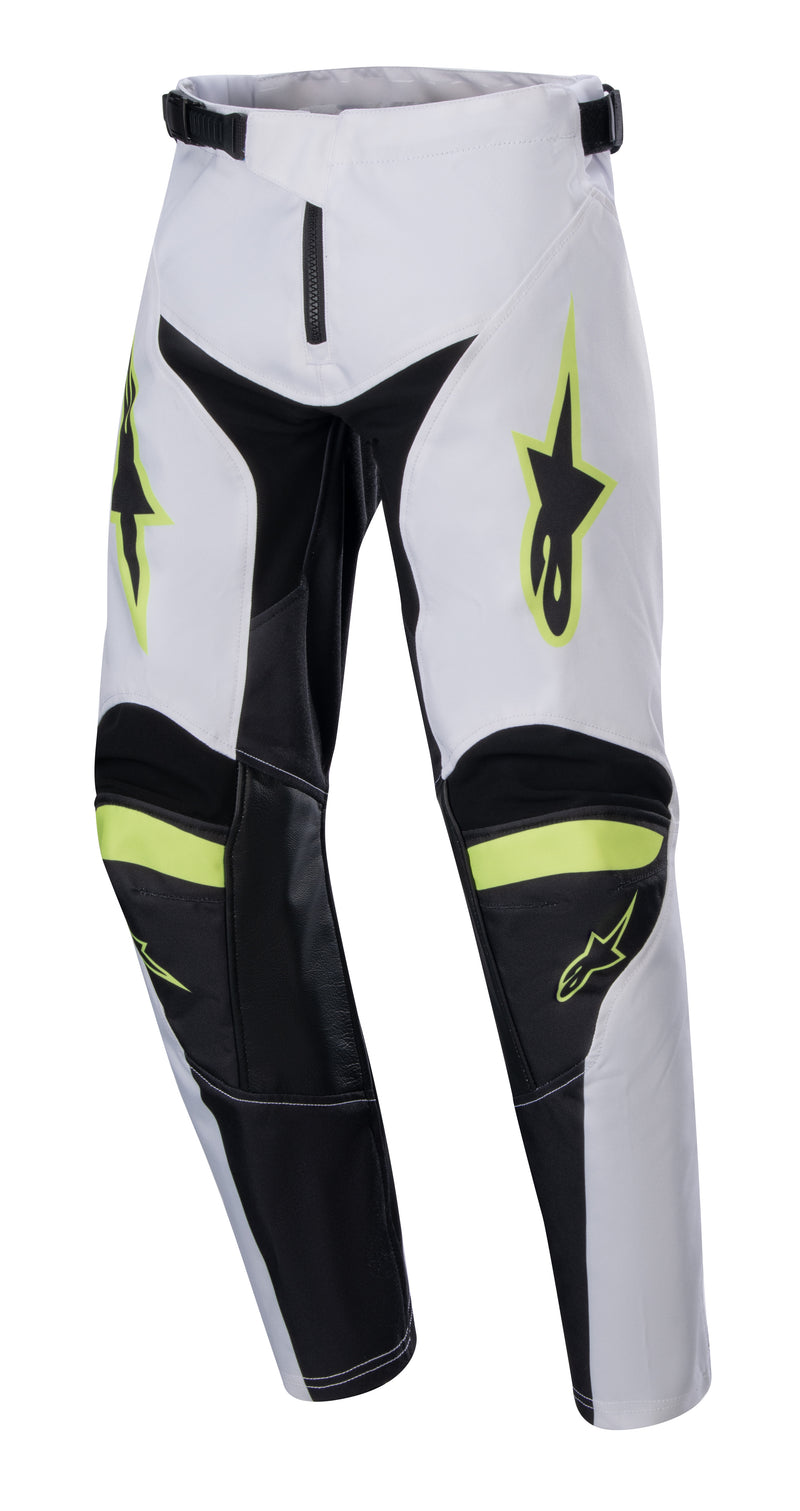 Alpinestars Racer Lucent White/Neon Red/Yellow Fluo Youth Moto Gear Set - Pant and Jersey Combo
