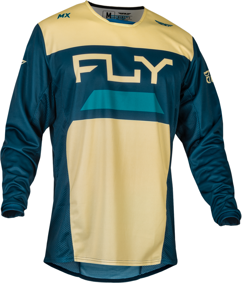 Fly Racing Kinetic Reload Ivory/Navy/Cobalt Adult Moto Gear Set - Pant and Jersey Combo