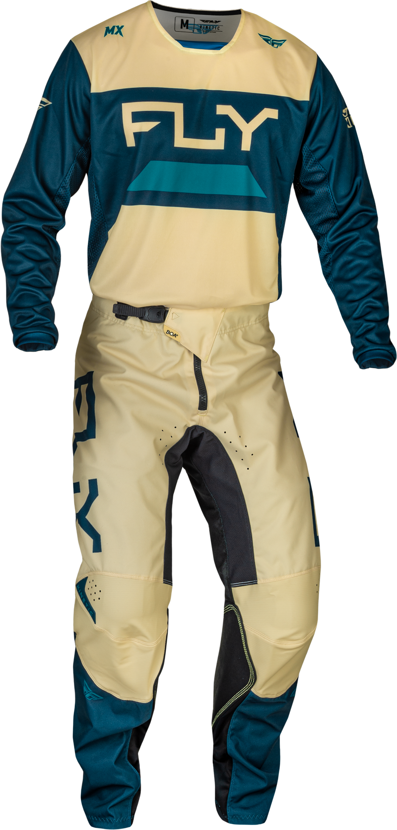 Fly Racing Kinetic Reload Ivory/Navy/Cobalt Adult Moto Gear Set - Pant and Jersey Combo