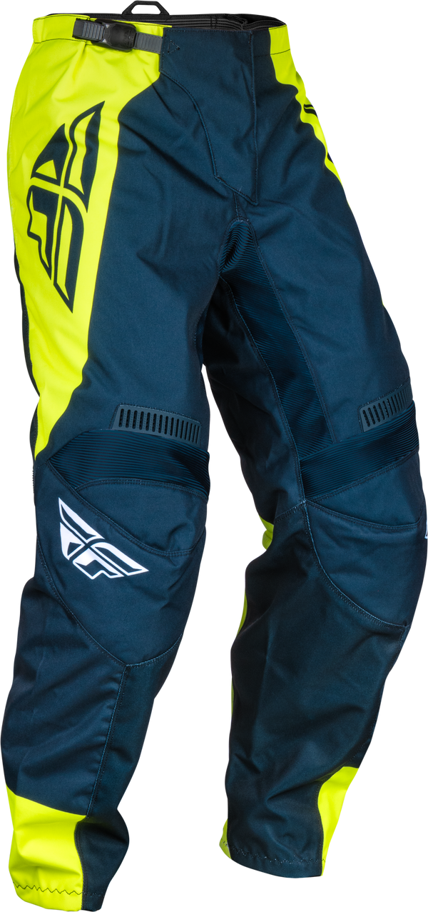 Fly Racing F-16  Men's Pants (Navy/Hi-Vis/White, Men's 28" Waist Pant)