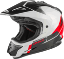 GMAX GM-11 Dual Sport Helmet (Black/White/Red, X-Small)
