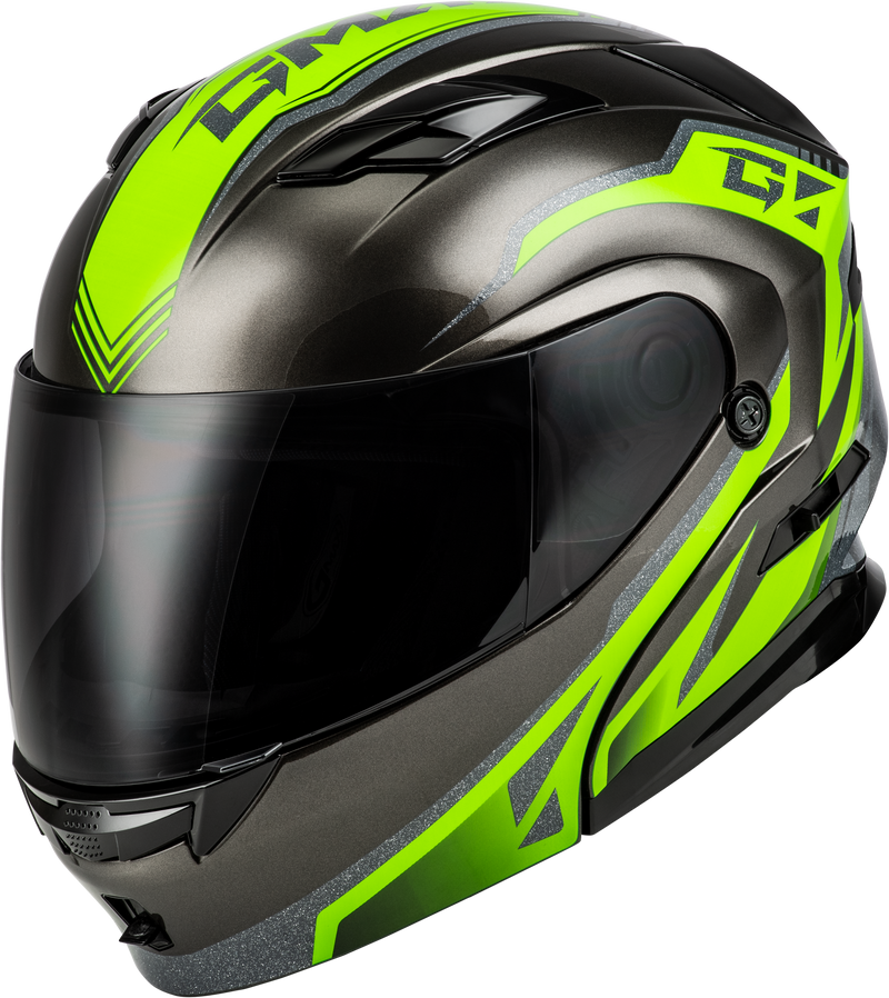 gmax led motorcycle helmet Gmax MD-01 Volta Modular Helmet with Rear LED Light