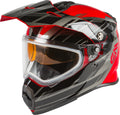 GMAX AT-21S Adventure Dual Lens Shield Snow Helmet (Silver/White/Black, Large)