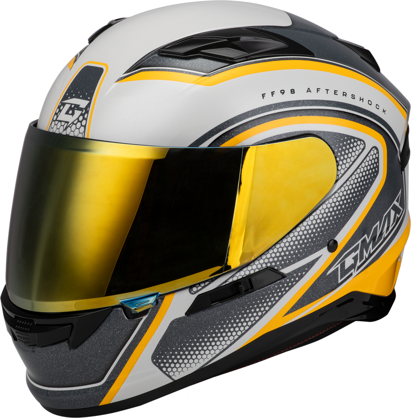 gmax motorcycle helmet with light Gmax FF-98 Aftershock Full Face Helmet with Rear LED Light