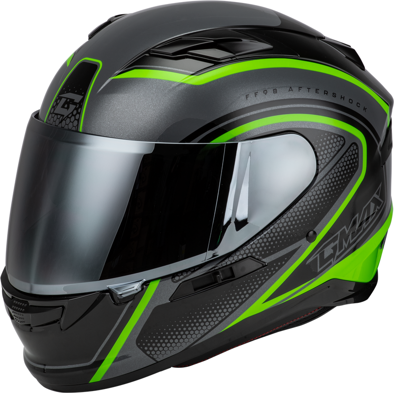 Gmax FF-98 Aftershock Full Face Helmet with Rear LED Light