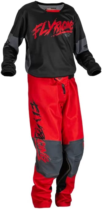 FLY Racing 2023 Youth Kinetic Khaos Moto Gear Set - Pant and Jersey Combo