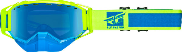 Fly Racing Zone Snow Goggle (Hi-Vis Yellow/Blue W/ Sky Blue/Blue Lens)