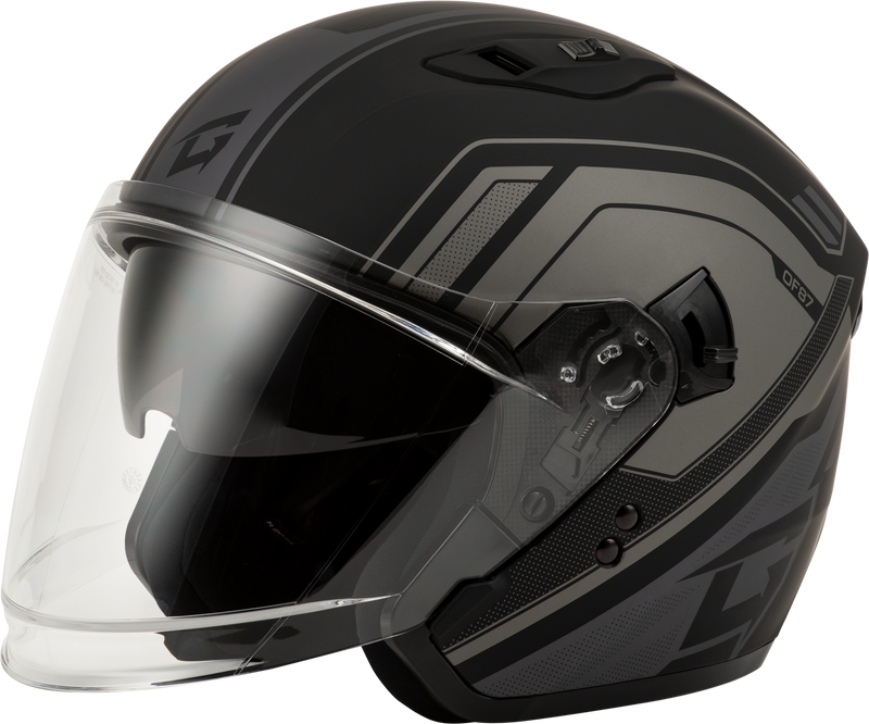 Gmax OF-87 Duke Open Face Helmet with Rear LED Light
