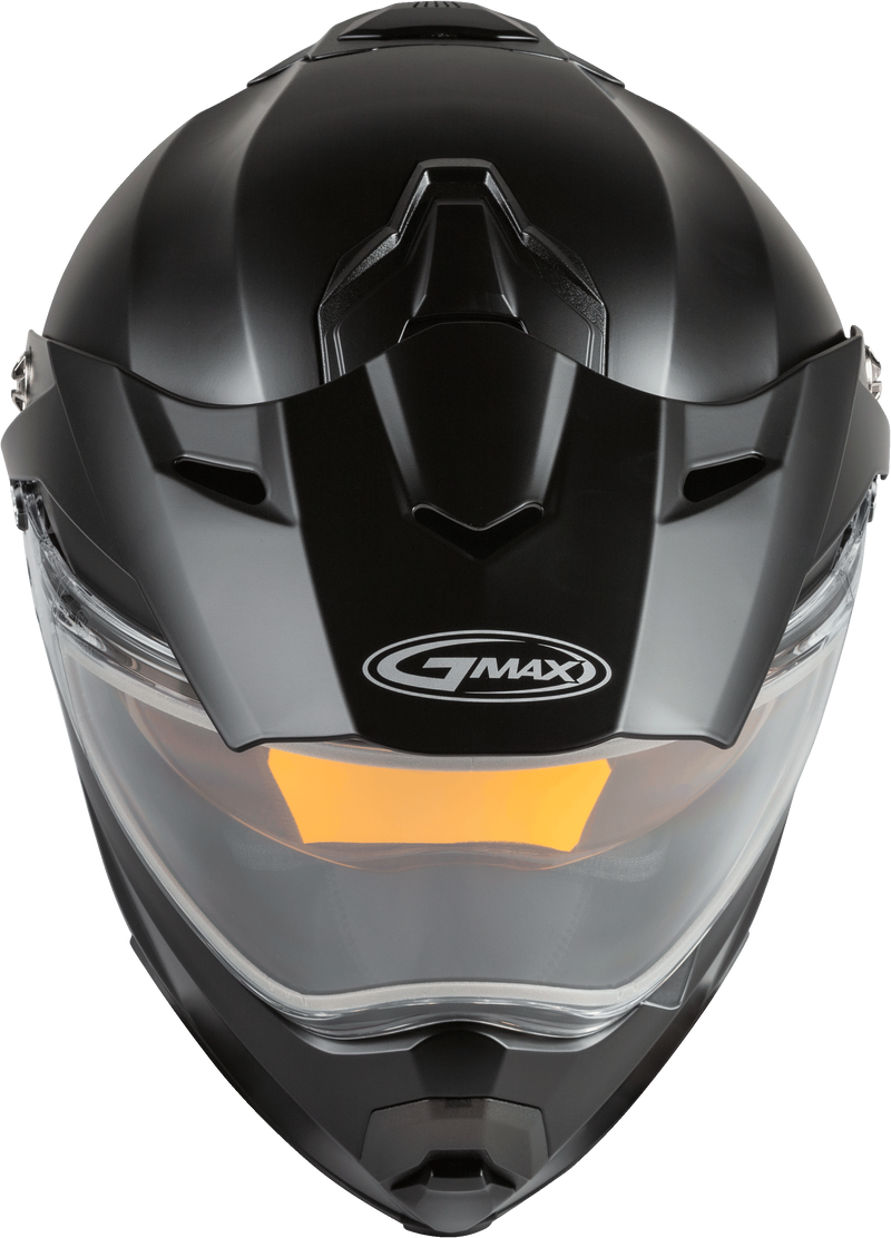 GMAX AT-21S Adventure Dual Lens Shield Snow Helmet (Silver/White/Black, Large)