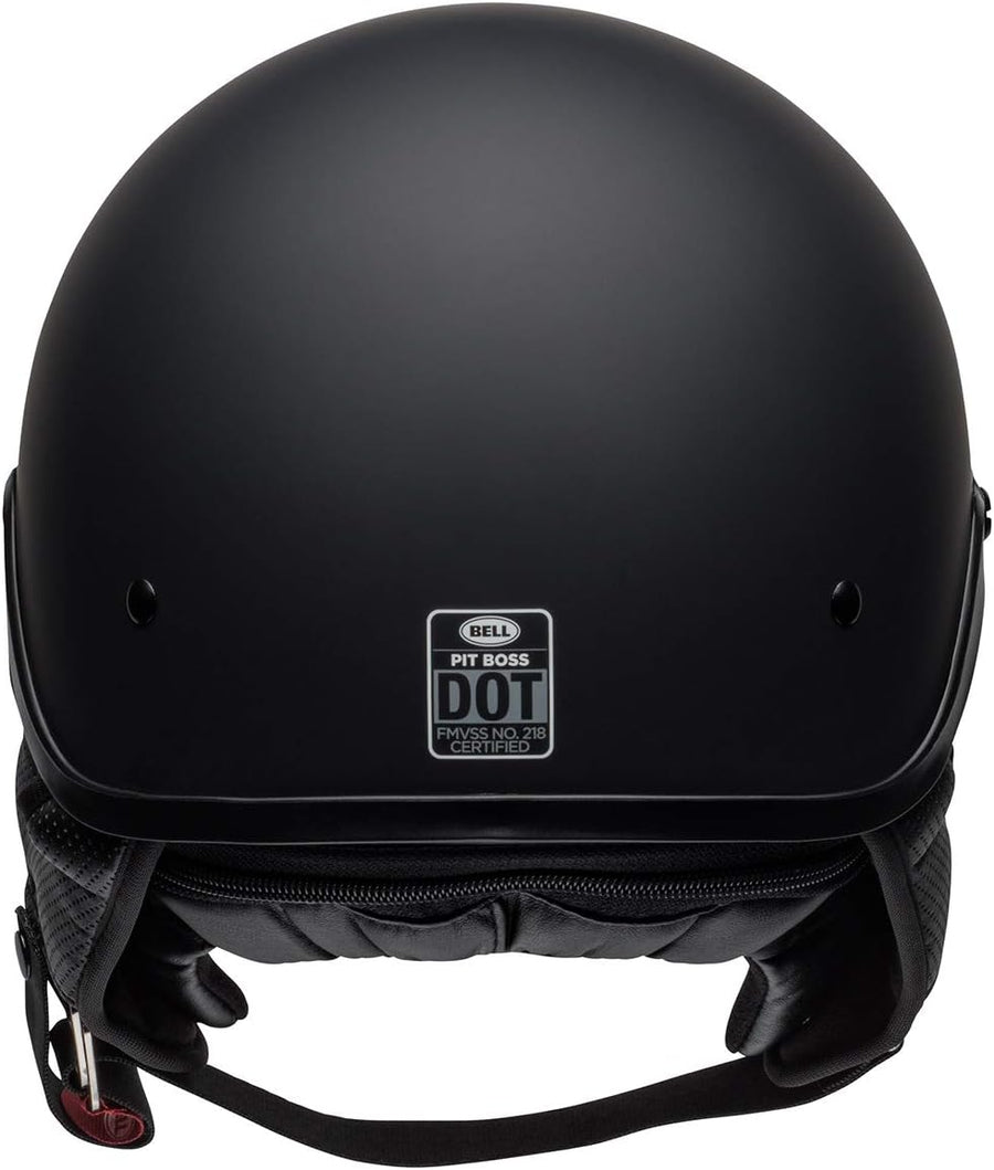 Bell Pit Boss Street Helmet – TriMatrix Half Helmet with Speed Dial Fit & Drop-Down Sun Visor