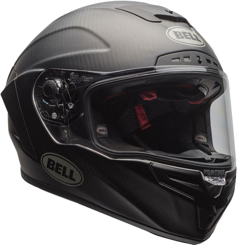 Bell Race Star DLX Street Helmet – 3K Carbon Race Helmet with Flex Liner & ProTint Shield