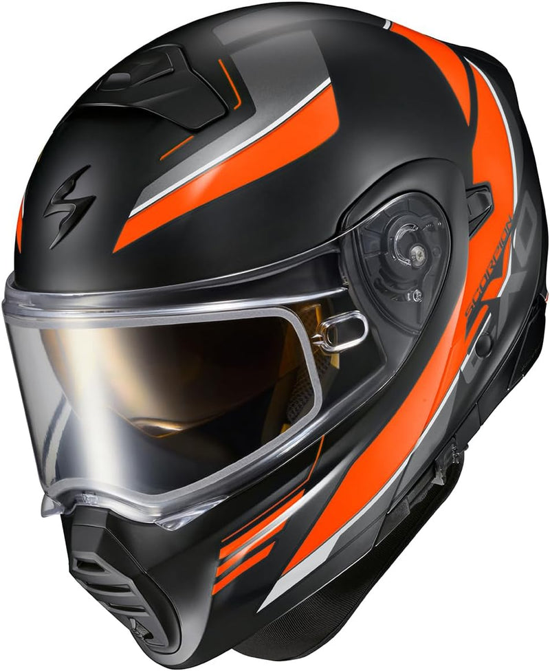 dual pane motorcycle helmets Scorpion EXO EXO-GT930 Cold Weather Dual Pane Helmet Small Modulus Orange
