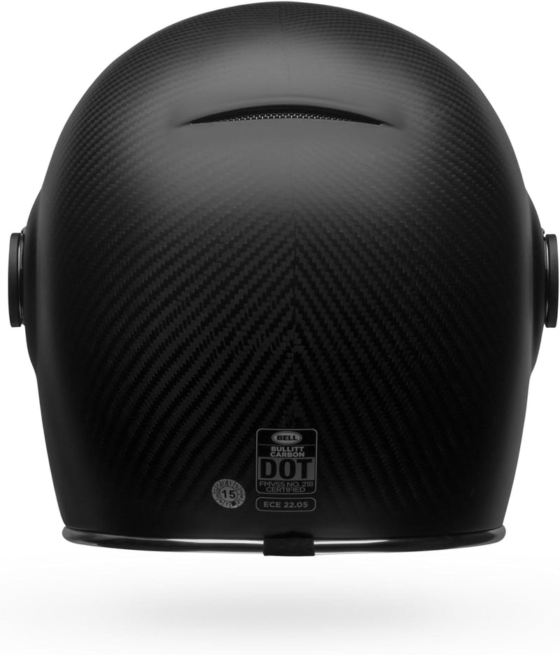 Bell Bullitt GT Carbon Street Helmet – Retro Carbon Full-Face Helmet with Closable Vents & Tool-Less Shield