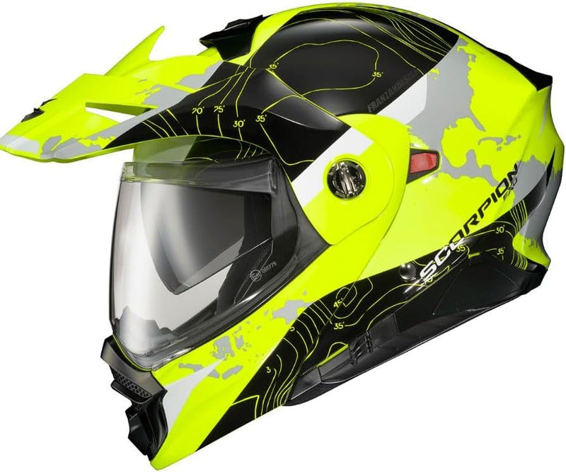 electric shield motorcycle helmet ScorpionEXO AT960 Cold Weather Adventure Modular Helmet Electric Shiel