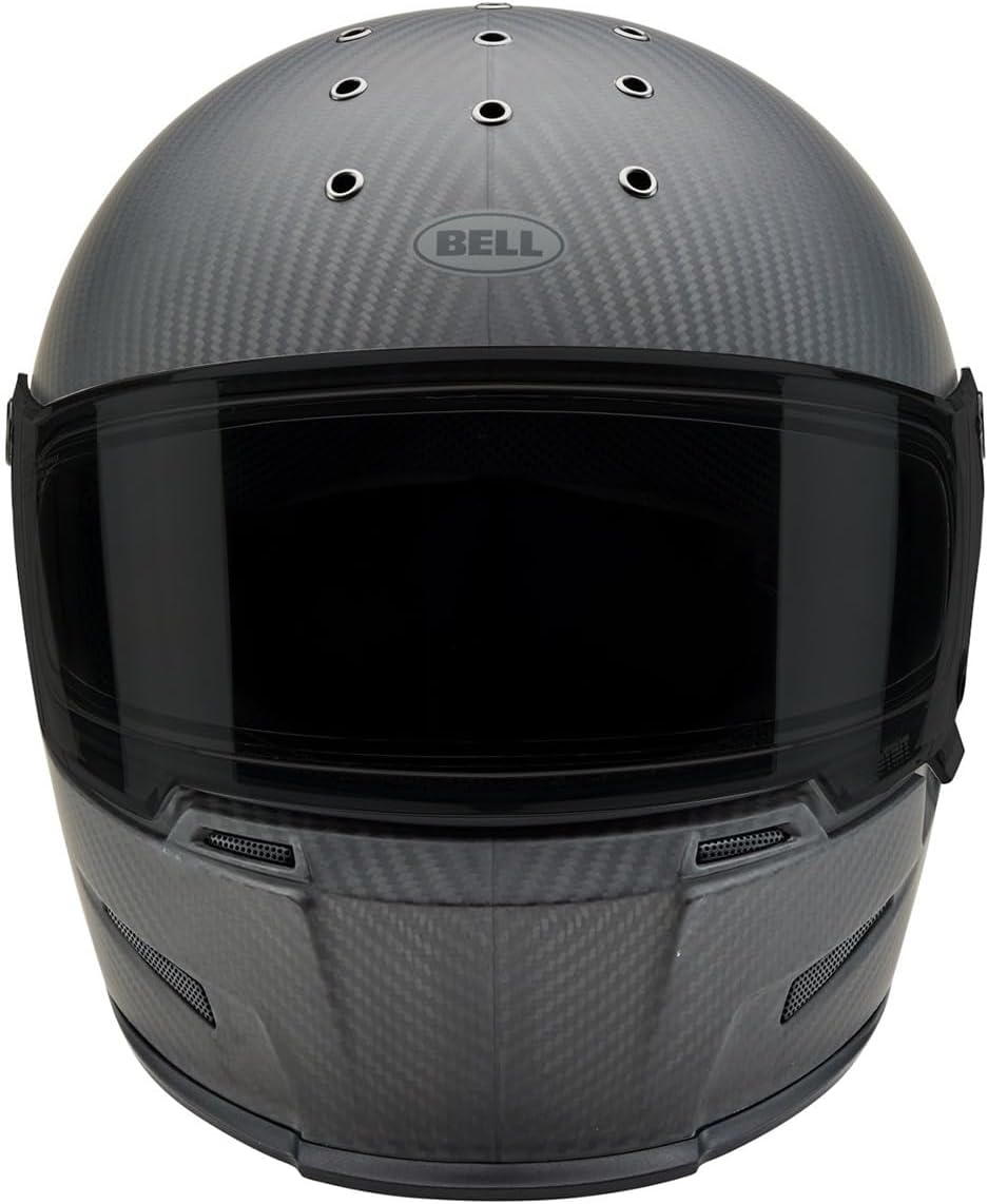 Bell Eliminator Carbon Street Helmet – 6K Carbon Full-Face Helmet with ProVision Shield & Dark Smoke Visor