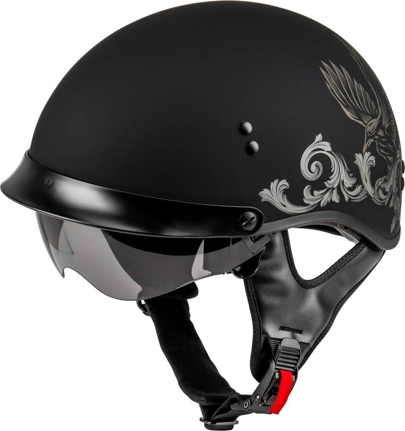 gmax 65s motorcycle helmet HH-65 Street Half touring biker Ops-Core Vintage Electric eBikes And Size:Cosmic Blue - L