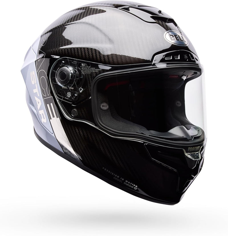 Bell Race Star DLX Street Helmet – 3K Carbon Race Helmet with Flex Liner & ProTint Shield
