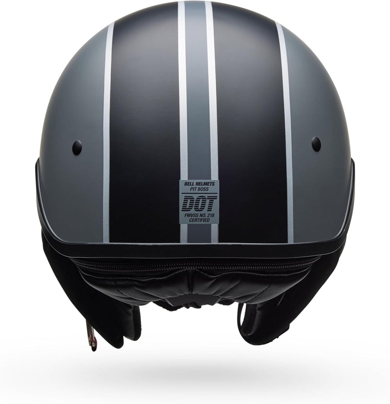boss helmets motorcycle Bell Pit Boss Street Helmet – TriMatrix Half Helmet with Speed Dial Fit & Drop-Down Sun Visor
