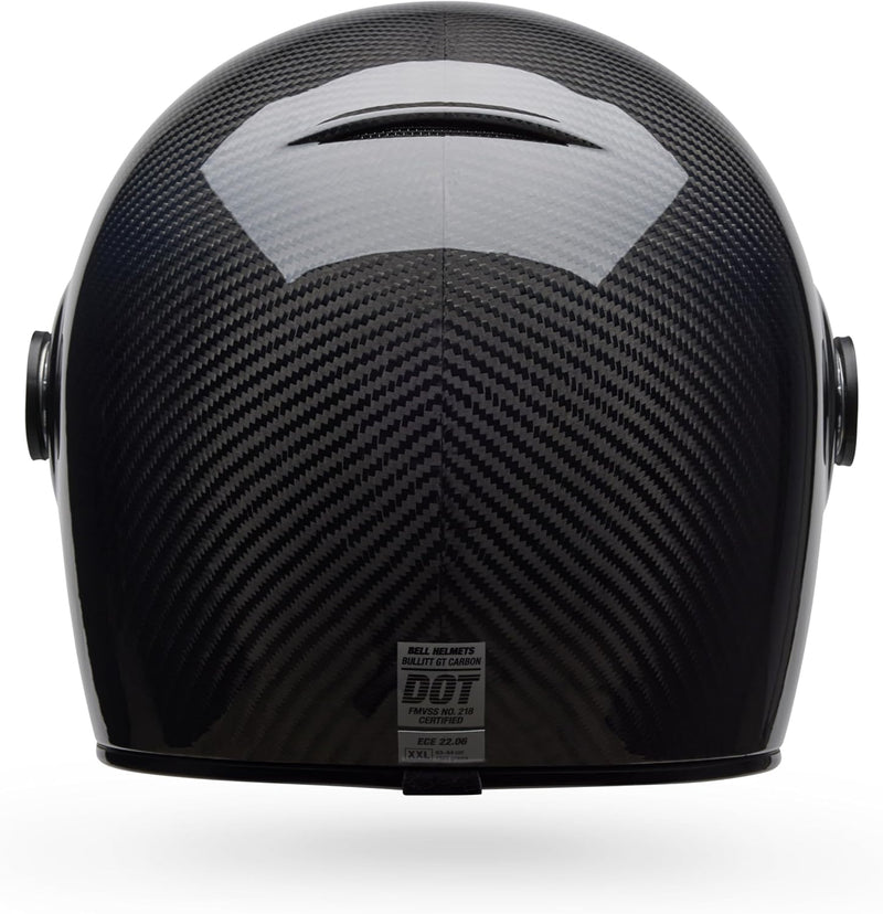Bell Bullitt GT Carbon Street Helmet – Retro Carbon Full-Face Helmet with Closable Vents & Tool-Less Shield
