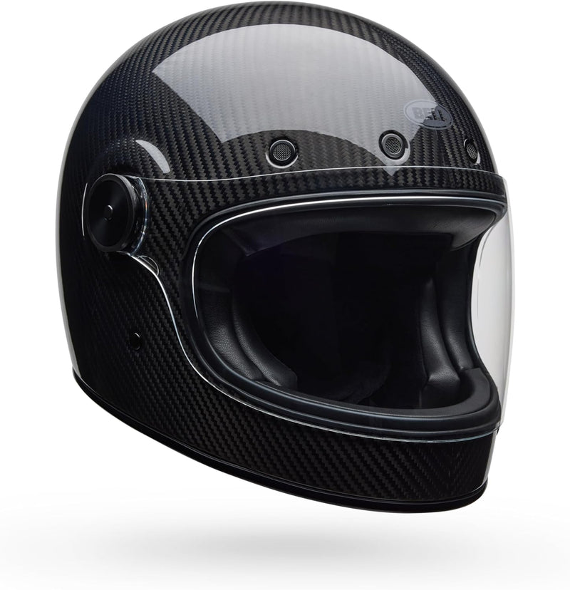 Bell Bullitt GT Carbon Street Helmet – Retro Carbon Full-Face Helmet with Closable Vents & Tool-Less Shield