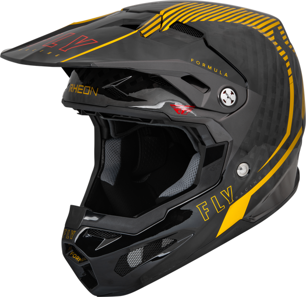Fly Racing 2023 Adult Formula Carbon Tracer Helmet (Gold/Black, X-Small)
