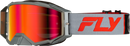 Fly Racing Zone Pro MX ATV Off-Road Riding Goggle (Grey/Red)
