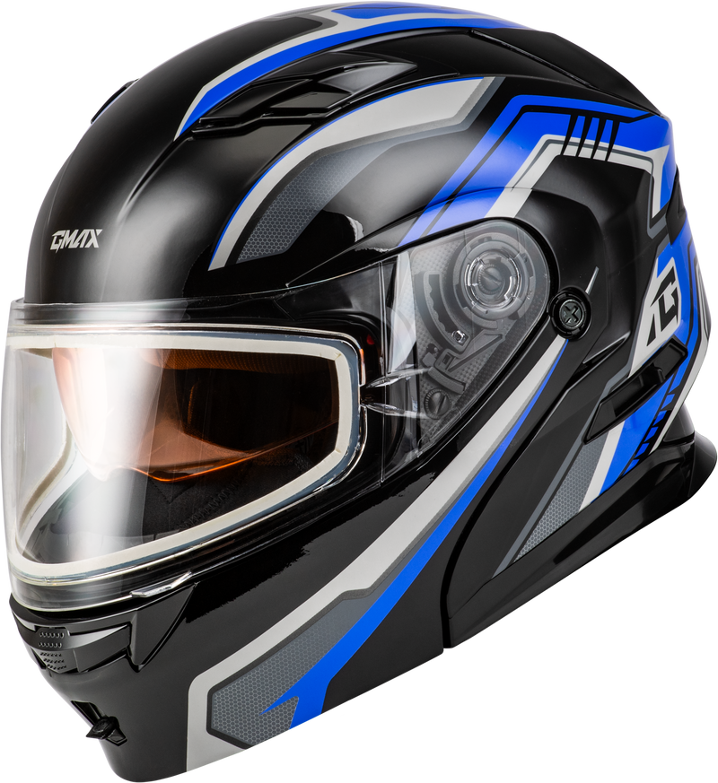 gmax motorcycle helmet with light Gmax MD-01S Transistor Snow Helmet Rear LED Light (Blue/Black, Large)