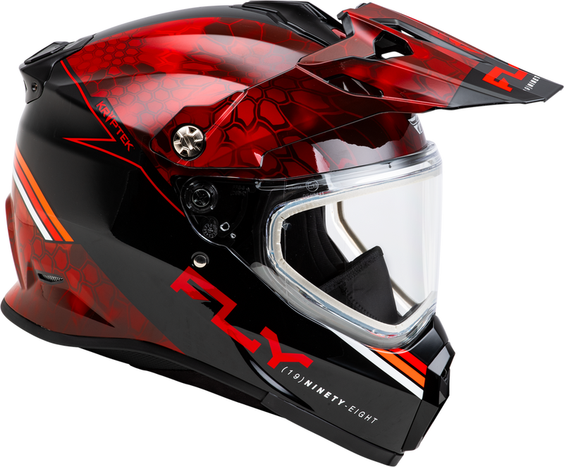 Fly Racing 73-31361M Trekker Cw Conceal Helmet Electric Shield Red/Black Medium