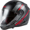 GMAX OF-77 Open-Face Street Helmet (Matte Black/Red/Silver, Medium)