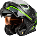 Gmax MD-01S Transistor Snow Helmet Rear LED Light (Black/Grey/Green, Small)